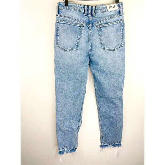 Strom Denim Vintage Straight Leg High Waist Raw Hem Jeans - Picture 8 of 10